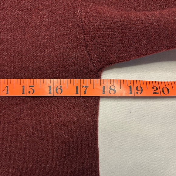 Anthropologie Lizzie Women’s Mock Neck Sweater Burgundy Sz S - Picture 7 of 9